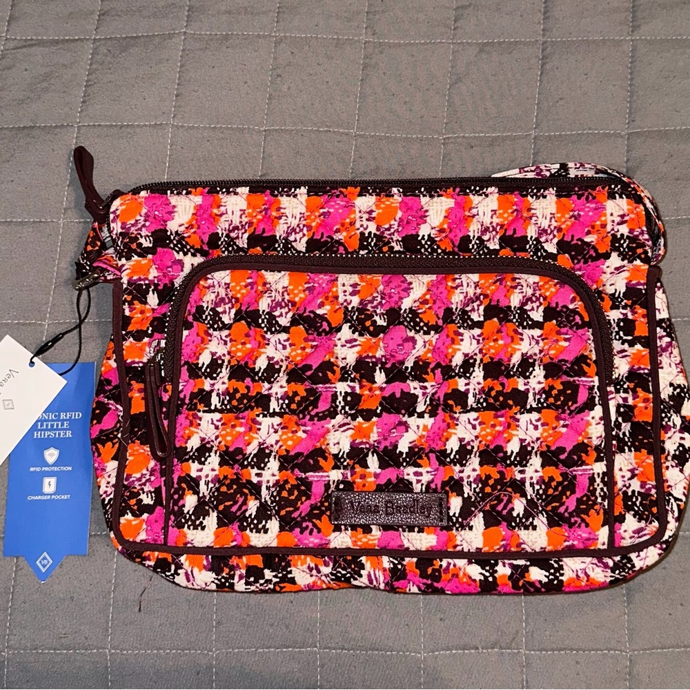 NWT Vera Bradley Little Hipster Herringbone Print Crossbody Bag